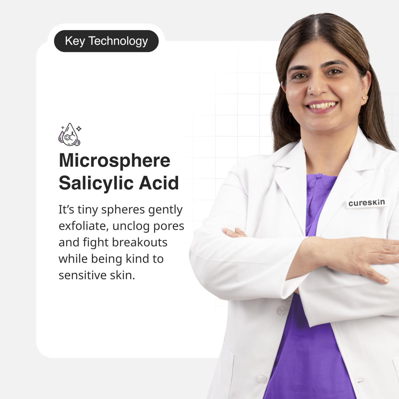 Cureskin Deep Cleanse Salicylic Acid Face Wash for Oily Skin | Salicylic Acid Foaming Face Wash for Men and Women, 100 ml (Deep Cleanse)