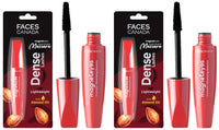 FACES CANADA Magneteyes Dramatic Volumizing Mascara - Black, 9.5ml | Lightweight, Denser & Longer Lashes | Intense Black Finish | Adds Volume | Easy Wash | No Clumping | Cruelty Free (Pack of 2)