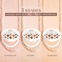 Just Herbs Long Stay Non Sticky Makeup Fixer & Just Herbs Oil Control Radiance Booster Age Defying Compact Powder for face Makeup 9g (Ivory) Combo
