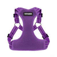 Best Pet Supplies Voyager Adjustable Dog Harness with Reflective Stripes for Walking, Jogging, Heavy-Duty Full Body No Pull Vest with Leash D-Ring, Breathable All-Weather - Harness (Purple), S Harness (Purple) S (Chest: 15 - 18