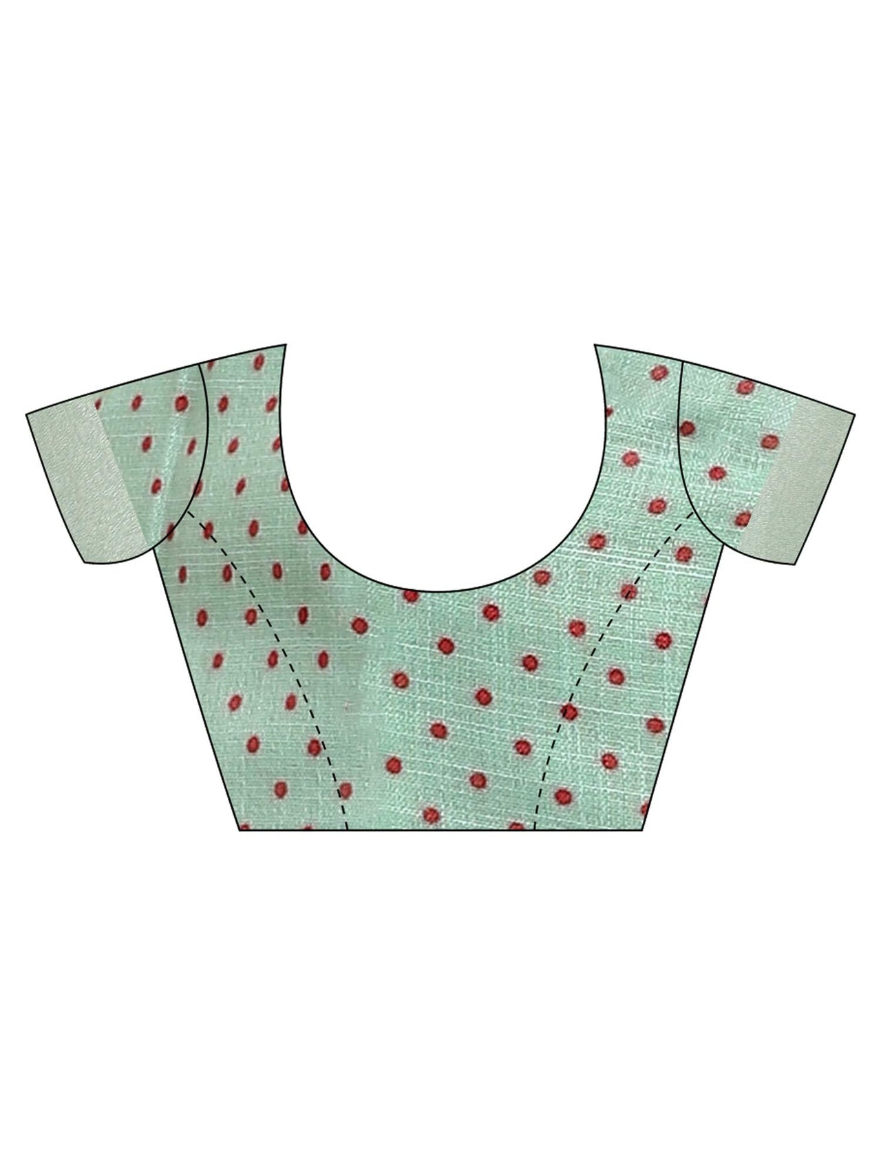 AKHILAM Women's  Linen Geometric Saree With Unstitched Boluse Piece