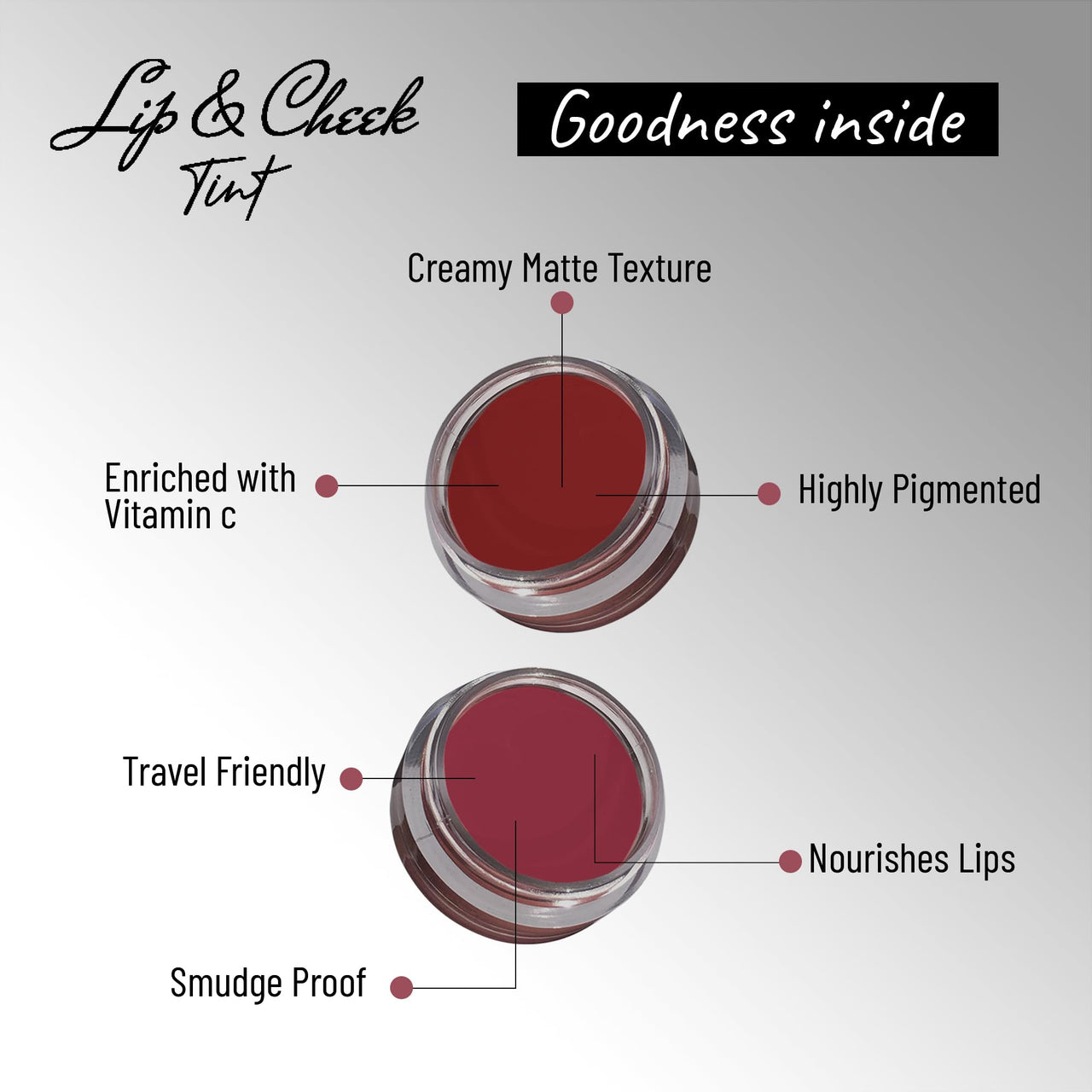 Seven Seas Lips & Cheek Tint Combo Pack of 2 | Matte Natural Blush for Women | Lip Tint with Vitamin E | Nourishing Cheek Tint (Fire Brick, Mandy)