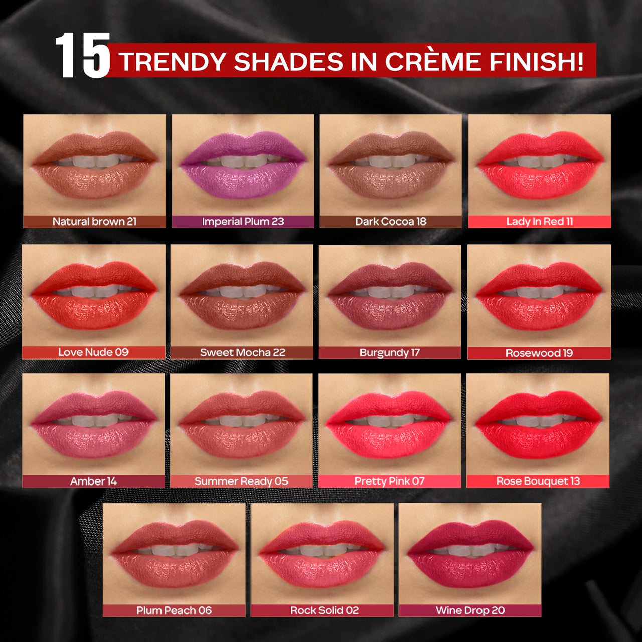 FACESCANADA Weightless Creme Finish Lipstick - Sweet Mocha (Brown), 4G | Creamy Finish | Smooth Texture | Long Lasting Rich Color | Hydrated Lips | Vitamin E, Jojoba Oil, Shea Butter, Almond Oil