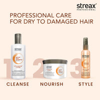 Streax Professional Vitariche Care Repair Max Shampoo For Women | Hair Shampoo With Biovit-A-OX Complex, Hydrolysed Flax Protein & Ceramide| Mild Shampoo For Dry, Damaged Hair, 300ml