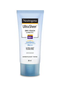 Neutrogena Ultra Sheer Dry Touch Sunblock SPF 50+ Sunscreen For Women And Men, 88ml and Neutrogena Oil-Free Facial Moisturiser SPF 15, 115ml