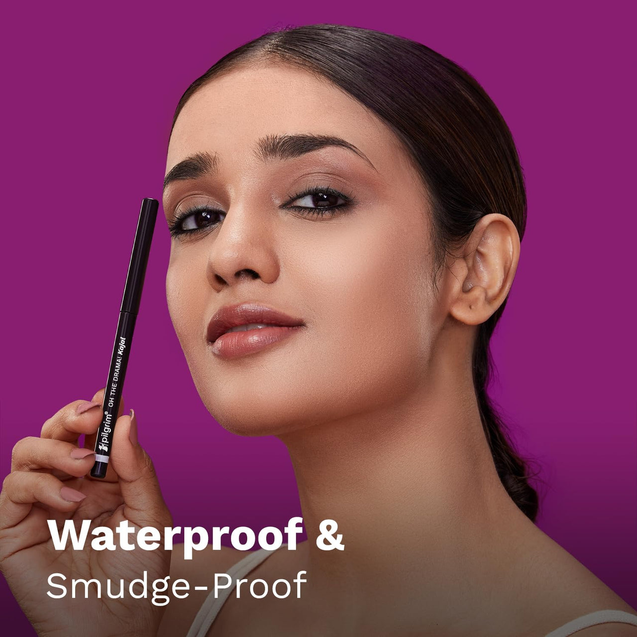 Pilgrim Black Mischief Kajal Smudge & Waterproof Single Stroke Matte Finish Lasts Up To 12Hrs | Kajal for Women | Kajal | Lonng Lasting Eye Makeup |