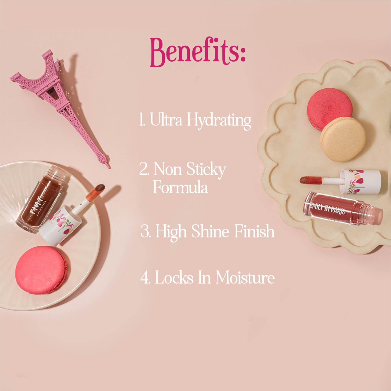 Tint Cosmetics Emily in Paris Hydrating Lip Gloss. Ultra-hydrating, Non-sticky Formula for a High-shine Finish. Lightweight & Long-lasting infused with Grapeseed & Vitamin E Oil. Hot Chocolate (Brown Shade) 5ml