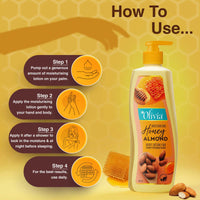 Olivia Honey Almond Body Lotion for Deep Hydration | Non-Sticky Moisturiser with Vitamin E | Repairs Skin, Reduces Wrinkles & Fine Lines, Improves Elasticity | For Rough, Acne-Prone Skin | 400ml