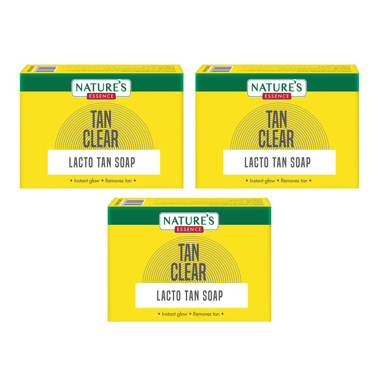 NATURES ESSENCE Tan Clear Lacto Tan Soap| | Soap For Bath, 225Gm, Pack Of 3