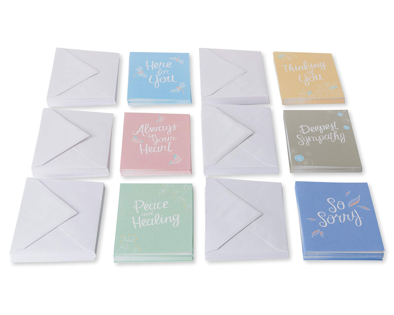 American Greetings Sympathy Cards Assortment, Hand-Lettered (48-Count)
