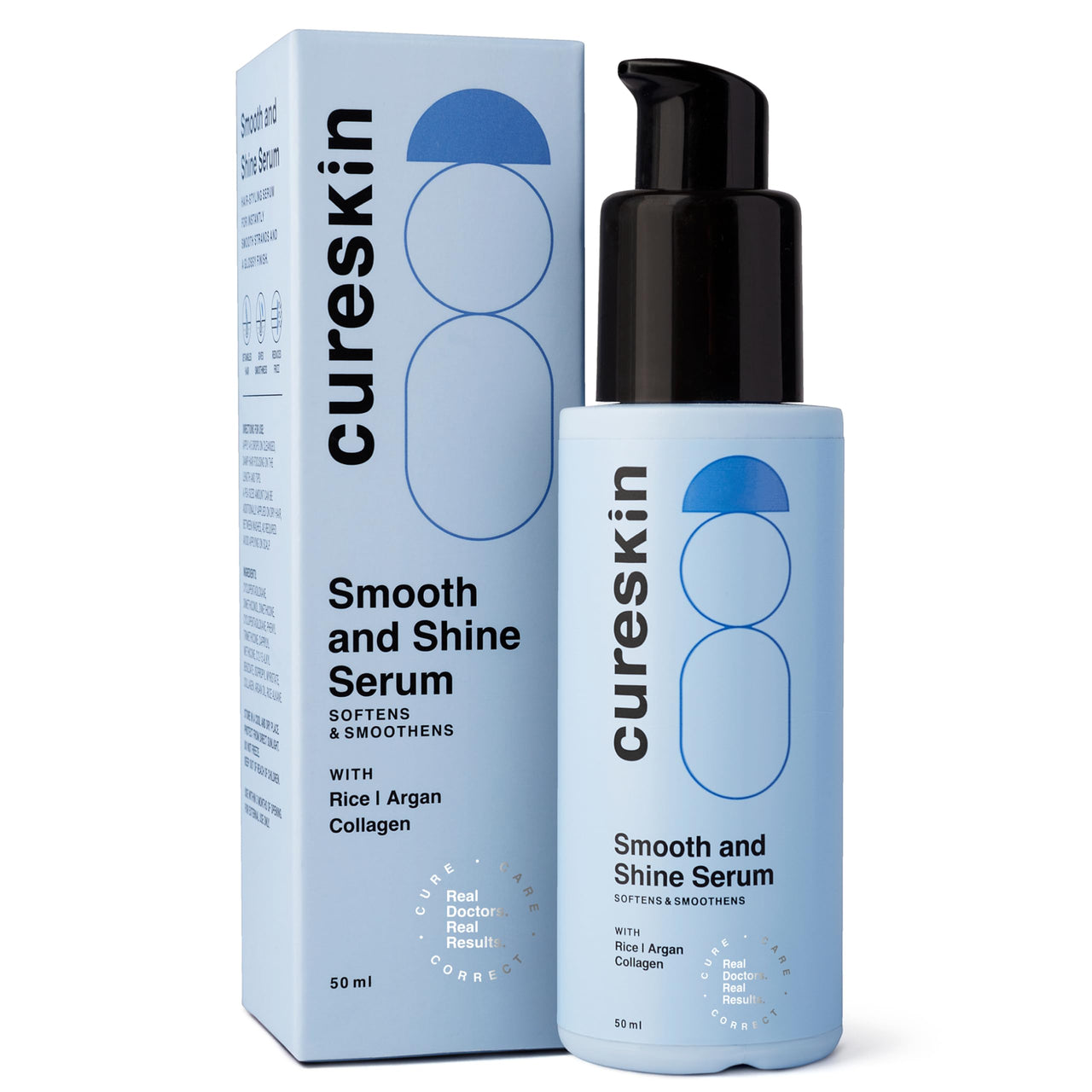 Cureskin Smooth and Shine Hair Serum for Dry Frizzy Hair Women and Men | Helps Reducing Hair Breakage, Frizz and Detangels for Strong, Protected and Shiny Hair