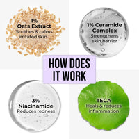Dr. Sheth's Oats & Ceramide Sensitive Skin Moisturizer | Oil-Free | 1% Oats Complex & 1% Ceramide Complex | Soothes & Reduces Irritation | Strengthens Skin Barrier | Light Weight, Non-Sticky | Men & Women | 100 g