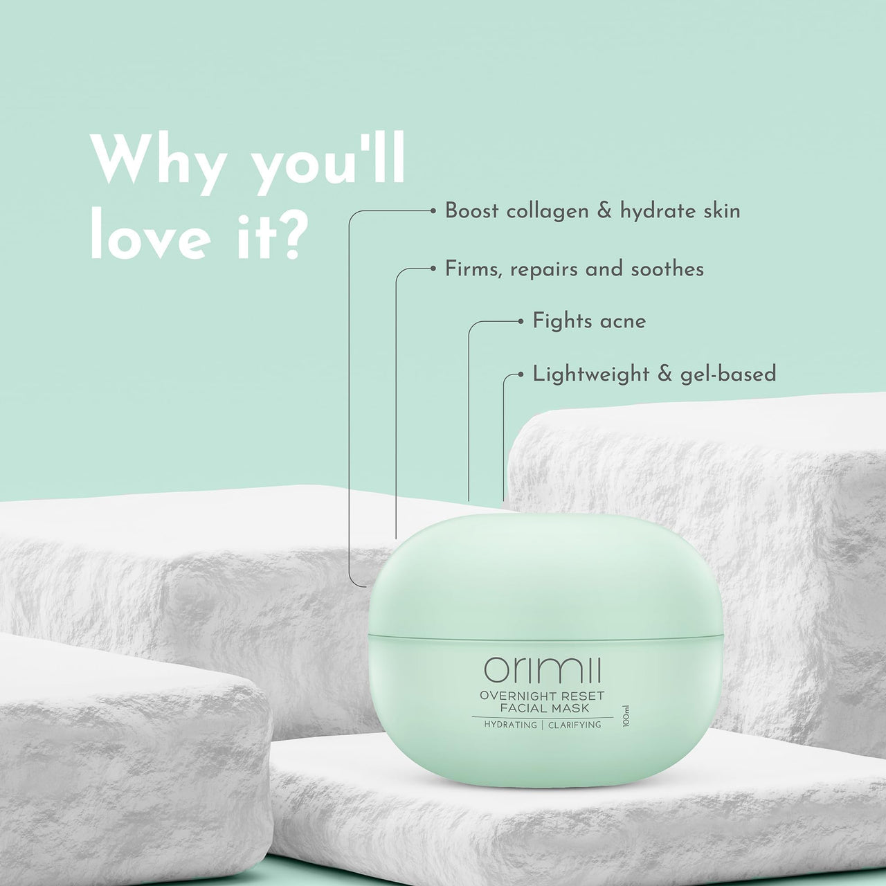 Orimii Overnight Care Regime with Firming Eye Cream & Sleeping Face Mask | Restores Naturally Glowing Skin in Pregnancy | Works Magic on Dull & Tired Skin
