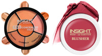Insight Cosmetics Pro Concealer Palette-ConcealerConceal Correct Contour WaterProof (CR105-Concealer) Crème Blusher, Face Makeup, Raspberry Gelato, 3.5 gm(B-02=02)