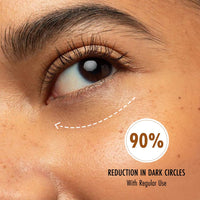 mCaffeine Brightening & Colour Corrector Tinted Under Eye Cream with 2% Vitamin C + Ferulic Acid | SPF 30+ PA++++| Reduces & Conceals Dark Circles | Instantly Brightens | UV Protection | Orange - 15ml