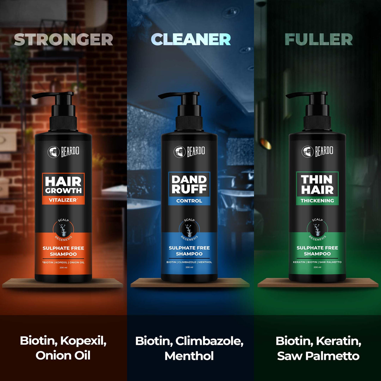 Beardo Hair Growth Vitalizer Shampoo, 200 ml | Shampoo for Men | Promotes Hair Growth | Sulphate and Paraben Free Shampoo | With Onion Oil & Biotin