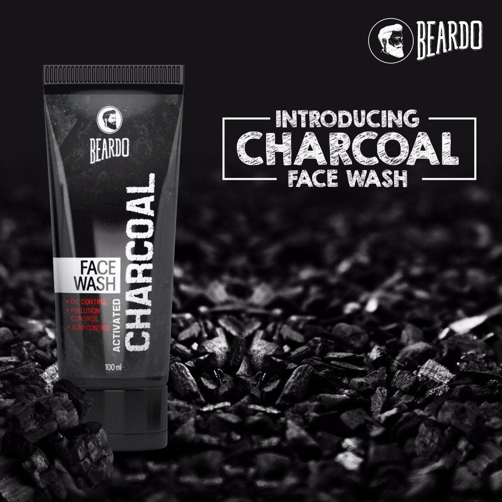 Beardo Activated Charcoal Acne Oil and Pollution Control Face Wash, 100ml and Aroma Magic Neem And Tea Tree Face Wash, 100ml
