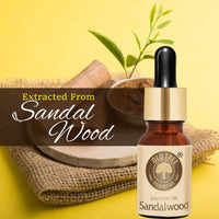 Old Tree Pure Sandalwood Essential Oil for Fragrance, Skin, Bathing (15ml) - Chandan Oil with Dropper for Stress Relief & Relaxation, Aromatherapy, Diffuser, Soap & Candle Making