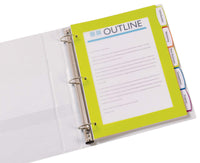 Avery Ultralast Big Tab Plastic Dividers for 3 Ring Binders, 5-Tab Set, Multicolor with White Labels, 1 Set (24900) 5 tab