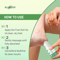 Elibliss Foot Crack Cream Roll-On with 20% Urea for Rough, Dry, Cracked Heels | Deep Moisturizing & Exfoliating Formula | Sulphate-Free, Safe for Daily Use | Soft Smooth Feet Care for Men & Women
