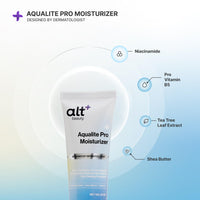 altBeauty Aqualite Pro Moisturiser -50gm | Pro Vitamin B5, Tea Leaf Extracts, Niacinamide | Deep Hydration, Strengthen & Restore Skin Barrier |Acne defense, healing Properties|Non-Greasy, Fragnense Free