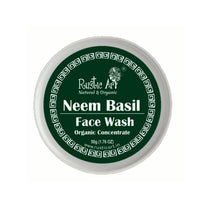 Rustic Art Organic Neem Basil Face Wash Concentrate | Anti acne (pimples), sulphate, paraben free cleanser for women & men | Suitable for teenagers | 50g (Pack of 1)