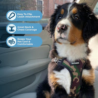 Best Pet Supplies Voyager Adjustable Dog Harness with Reflective Stripes for Walking, Jogging, Heavy-Duty Full Body No Pull Vest with Leash D-Ring, Breathable All-Weather - Army/Black Trim, S Harness (Army/Black Trim) S (Chest: 15 - 18