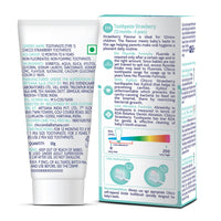 Chicco Toothpaste for Kids, Best for Baby (1y-6y), Strawberry Flavour, 50g | Fluoride-Free & Low Abrasive | Removes Plaque, Helps Prevent Cavities | IDA Accepted