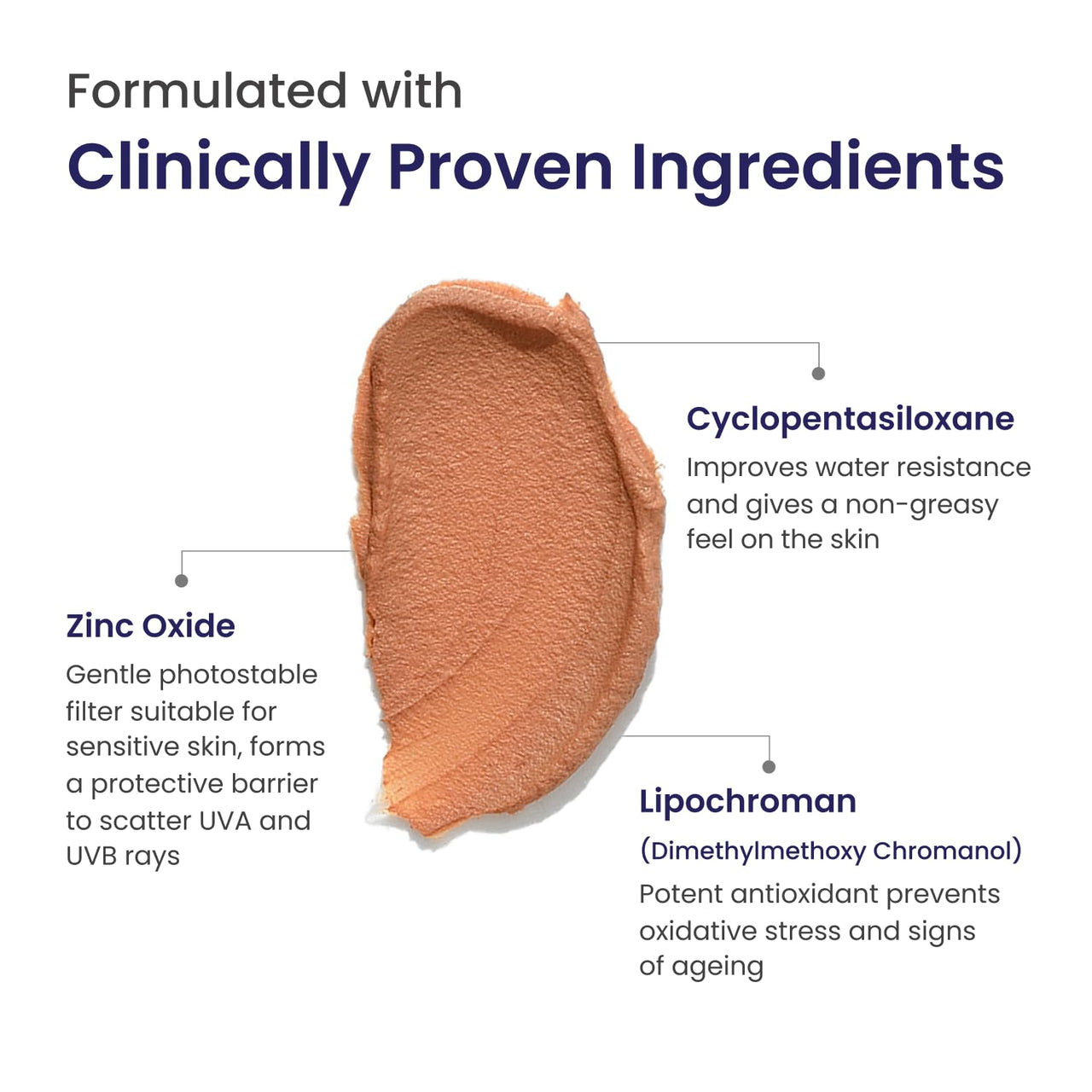 RE' EQUIL Sheer Zinc Tinted Sunscreen, 100% Mineral-Based Sunscreen UVA, UBV, & IR Protection, Water Resistant With SPF 50 PA+++ For All Skin Types, 50g