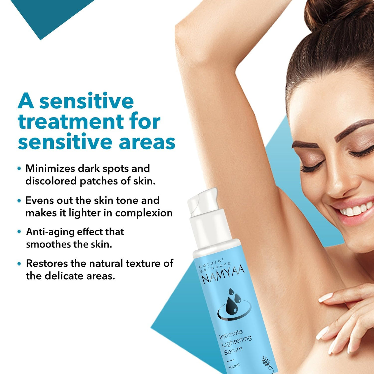 Namyaa Intimate Serum |Pack of 2,200Ml | For Dark Bikini Area | Inner Thighs | Intimate Moisturizer | Helps in Bad Odour and skin brightening