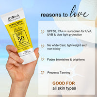 Globus Naturals Sunscreen with Ultra Sheen Defense, SPF 50 PA+++, UVA & UVB Protection, Lightweight & Non-greesy Formula, Normal to Oily Skin, 50 gm (Pack of 5)