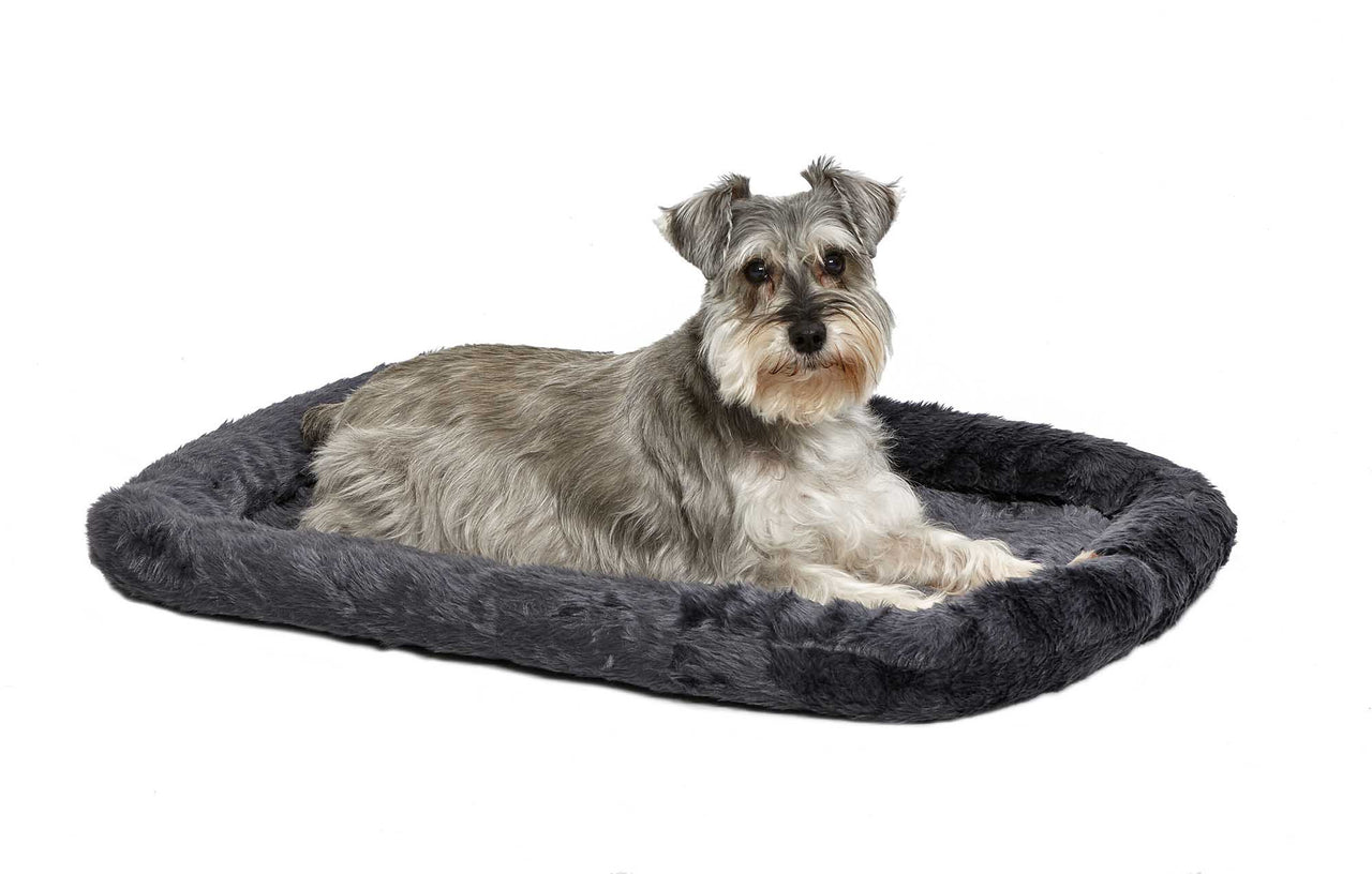 MidWest Homes for Pets Homest for Pets Bolster Dog Bed 30L-Inch Gray Dog Bed or Cat Bed w/ Comfortable Bolster | Ideal for Medium Dog Breeds & Fits a 30-Inch Dog Crate | Machine Wash & Dry