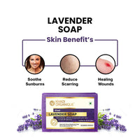 Khadi Organique Natural Herbal Pure Lavender Soap Pack of 5