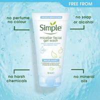 Simple Water Boost Micellar Facial Gel Wash, 150 ml/5.07 oz (pack of 1)