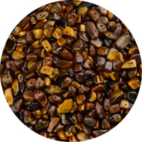 Natural Chip Stone Beads Tiger Eye 5-8mm About 400 Pieces Irregular Gemstones Healing Crystal Loose Rocks Bead Hole Drilled DIY for Bracelet Jewelry Making Crafting (5-8mm, Tiger Eye)