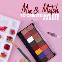 MARS Infinity Lip Palette | Demi Matte | 16 Colors to Infinte Lipstick Colors | Free Spatula cum Applicator (36.0 gm) (03-Multicolor)