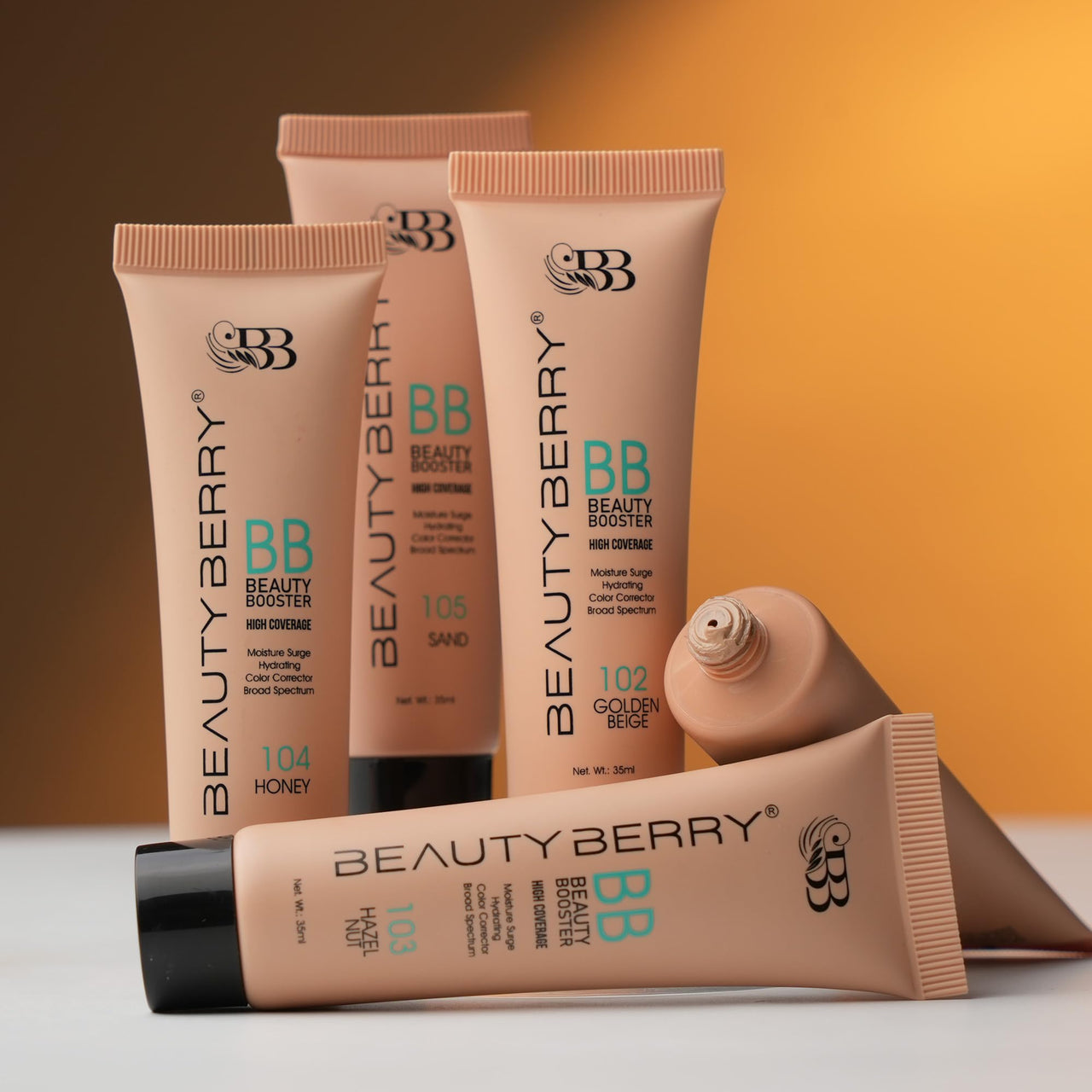 Beauty Berry Beauty Booster High Coverage Foundation | Lightweight Natural Finish | Easily Blendable | Long Lasting Liquid Foundation for Women (Cocoa, 35ml)