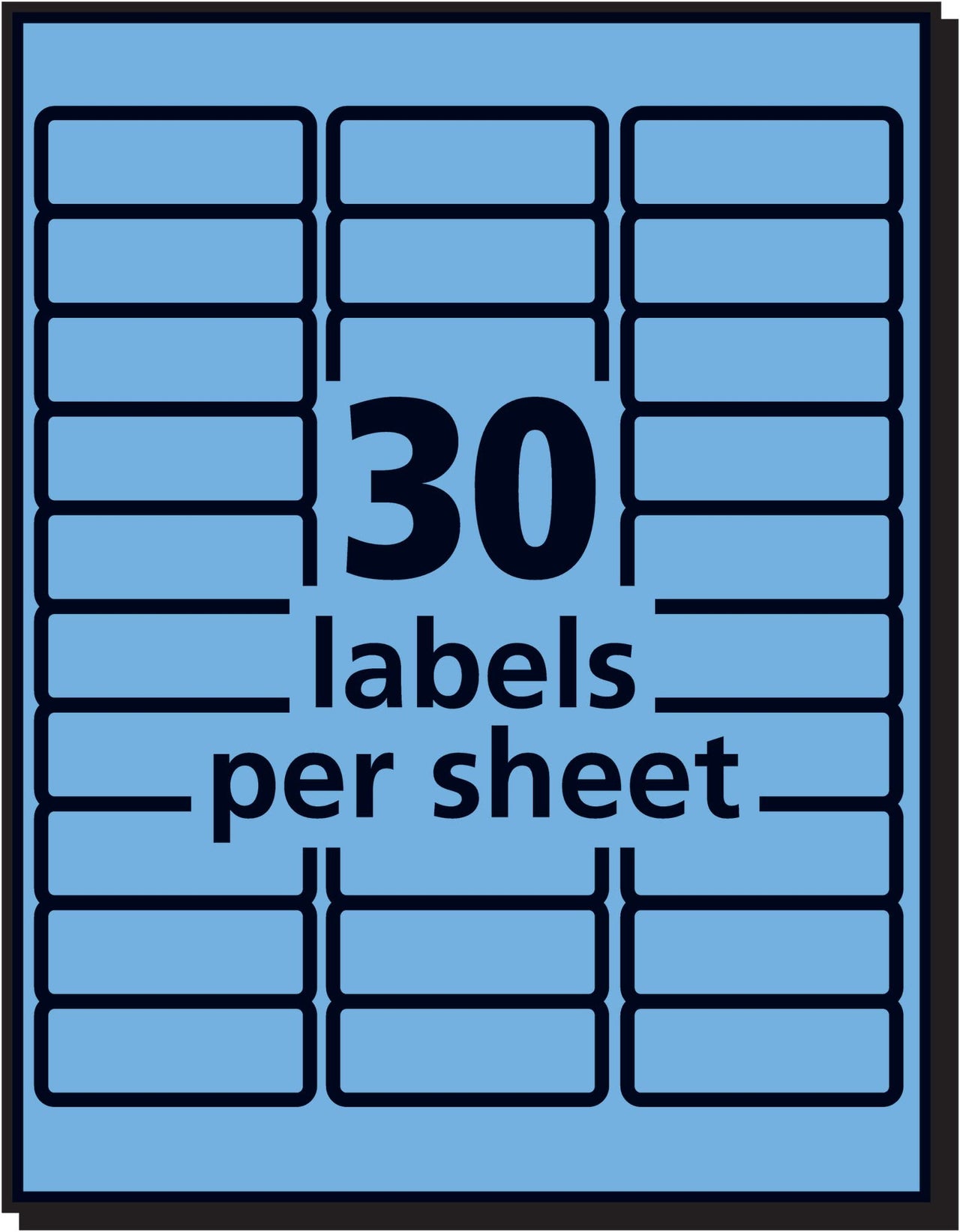 Avery Printable Address Labels with Sure Feed, 1" x 2-5/8", Pastel Blue, 750 Blank Mailing Labels (5980) 750 labels