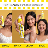 SunScoop Hydrating Face & Body Fluid Sunscreen Spray SPF 60 PA++++ | Water Resistant With Zinc Oxide, Broad Spectrum, No White Cast, Non-Comedogenic Quick Absorbing | For Men & Women-125ml(Pack of 2)