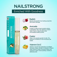 Bella Vita Organic Nail Strong Oil for Cuticle Care, Nail Growth & Strength With Goodness of Almond Oil - Soft, Smooth, & Strong Lustrous Nails, 12 ml