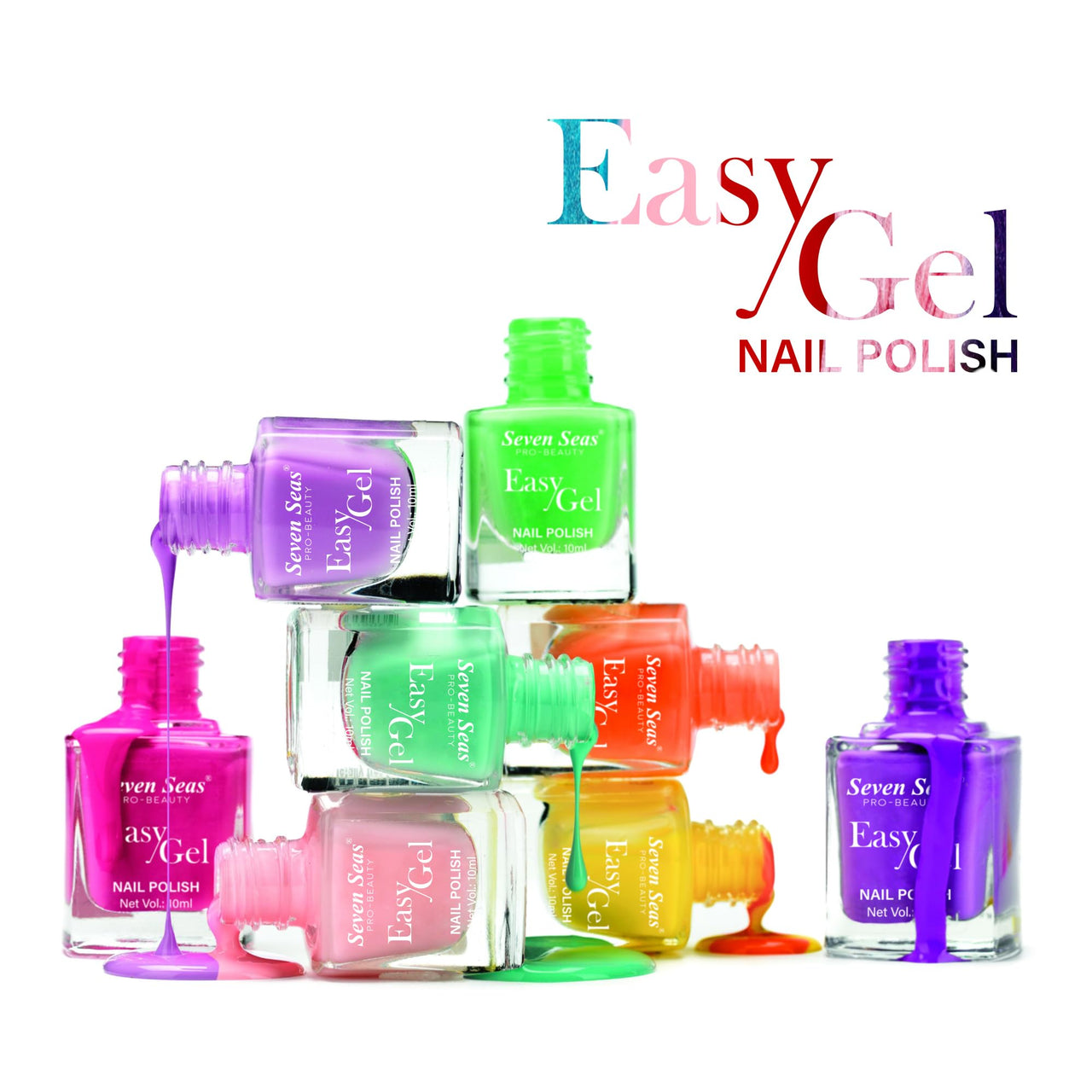 Seven Seas Easy Gel Nail Polish | Quick Dry Gel Nail Polish, Pack of 3 (Combo-13, 30ml)