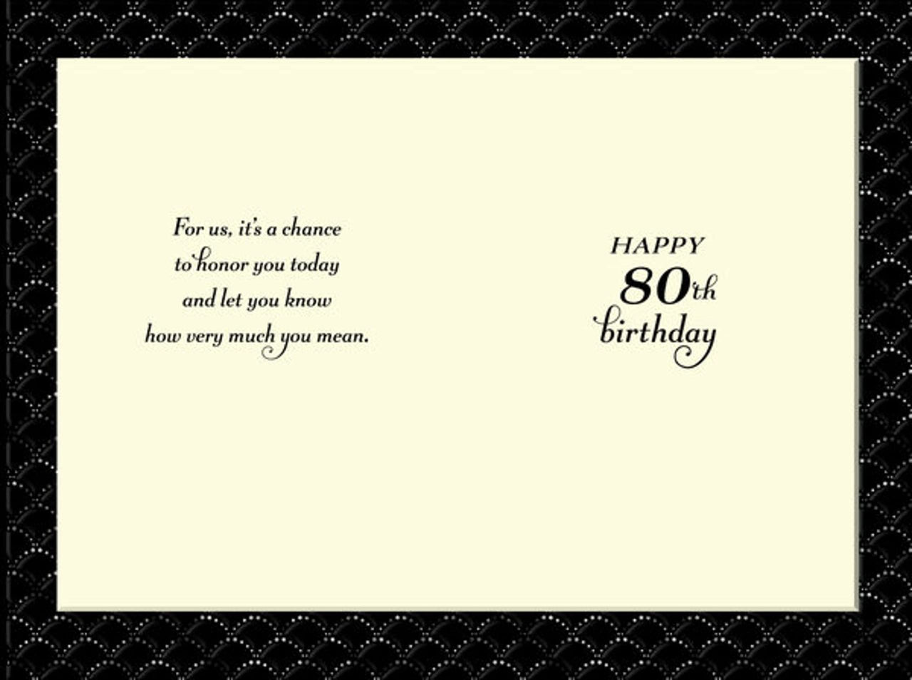 Hallmark 80th Birthday Card (Honor You Today)