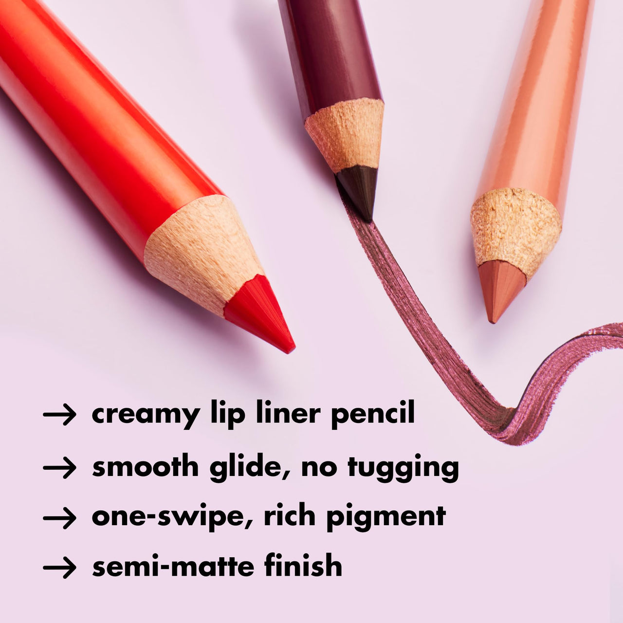 e.l.f. Cream Glide Lip Liner, Highly-Pigmented Pencil For Shaping & Sculpting Lips, Semi-Matte Finish, Vegan & Cruelty-Free, Plum & Get It