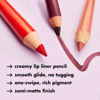 e.l.f. Cream Glide Lip Liner, Highly-Pigmented Pencil For Shaping & Sculpting Lips, Semi-Matte Finish, Vegan & Cruelty-Free, Plum & Get It
