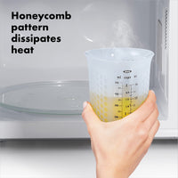 OXO Good Grips 3 Piece Squeeze & Pour Silicone Measuring Cup Set, Blue 3 Piece Set