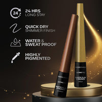 FACES CANADA Ultime Pro Matte Play Eyeliner - Gold, 2.5 ml | Quick Dry | Shimmer Finish | 24 Hr Long Lasting Formula | Precise Felt Tip | Highly Pigmented | Waterproof, Smudgeproof & Sweatproof