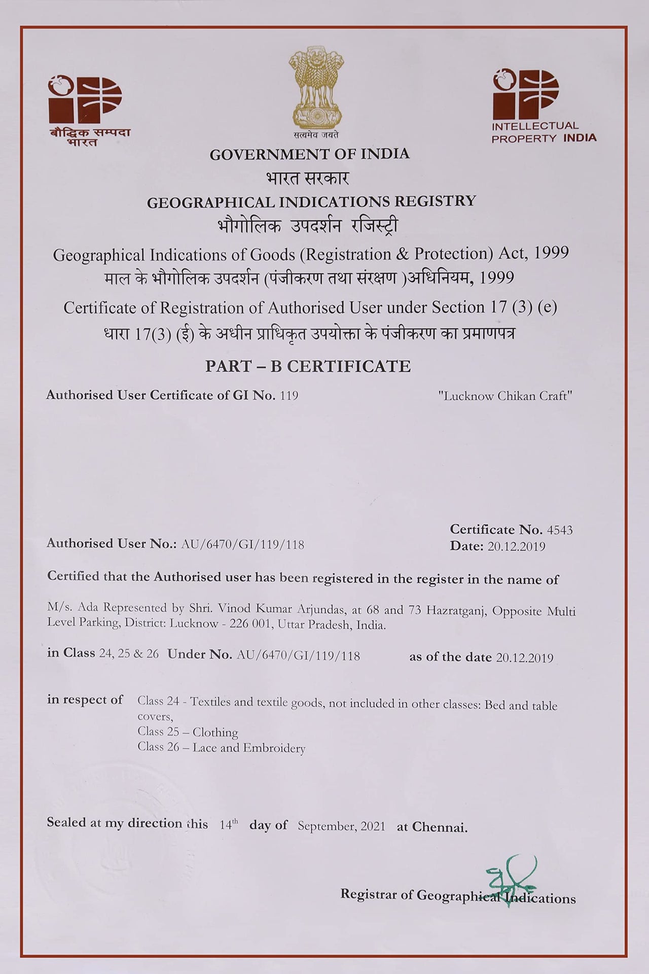 Ada Hand Embroidered Lucknowi Chikankari Cotton Kurta Kurti for Women A411165