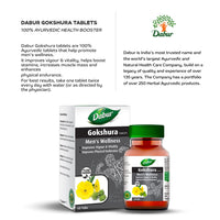 Dabur Gokshura Tablets - 60 Tablets | Boosts Vitality & Stamina | Supports Gut Health