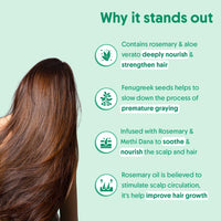 Aravi Organic Anti-Hairfall & Hair Growth Solution | Rosemary Shampoo & Conditioner Combo | Sulphate-Free Formula with DHT Blocker for Stronger, Healthier| For Men & Women | 200ml Each