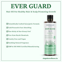 Singular Ever Guard Hair Oil for Men & Women | Hair Growth & Hair Fall Control | Cold-Pressed Blend of Argan, Almond, Bhringraj, Rosemary Oil & Vitamin E - 100 ml